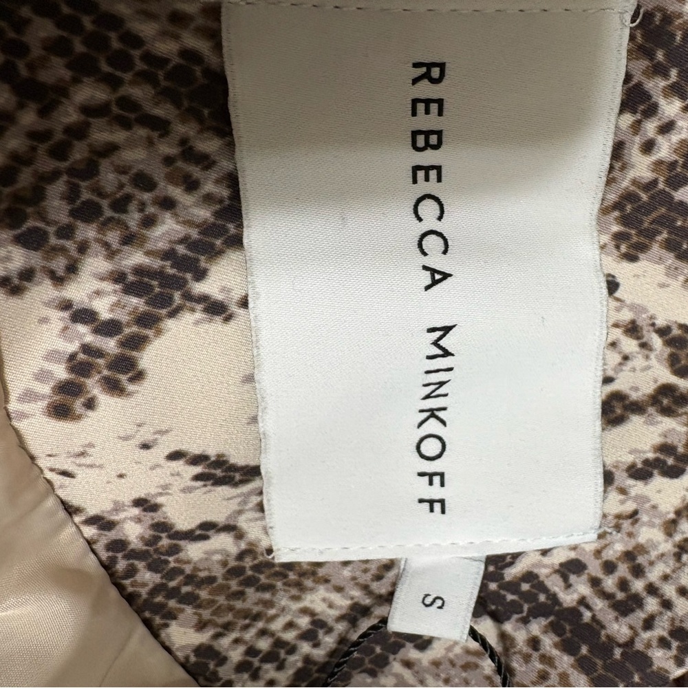 Rebecca Minkoff Snake Print Belted Double Breasted Trench Coat NWT Size S - Picture 9 of 11